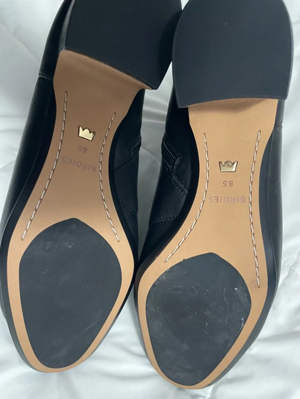 Birdies Black Leather Ankle Booties - Picture 9 of 10